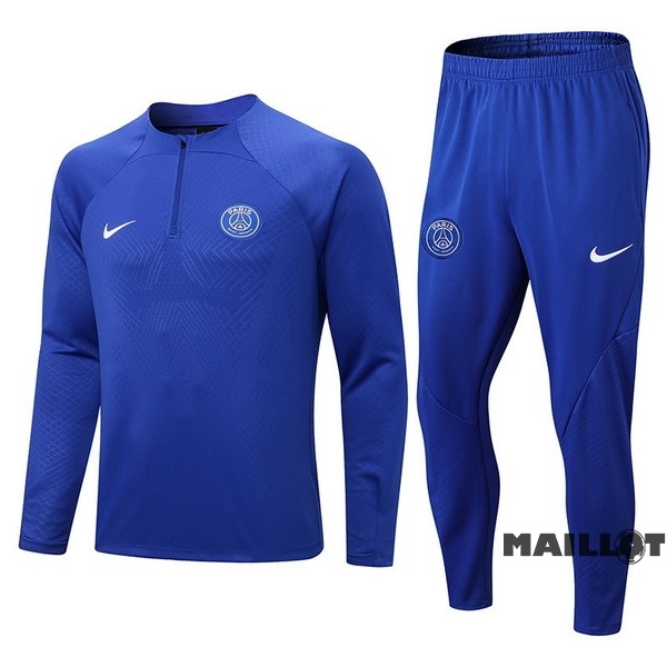 Foot Maillot Pas Cher Ensemble Complet Sudadera Entrainement Paris Saint Germain 2022 2023 Bleu