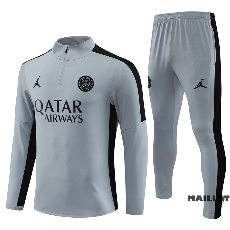 Foot Maillot Pas Cher Ensemble Complet Sudadera Entrainement Paris Saint Germain 2023 2024 Gris