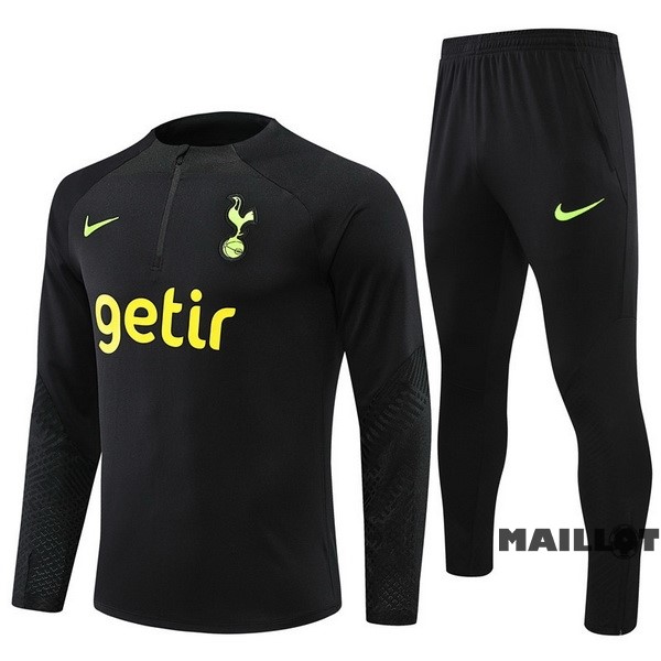 Foot Maillot Pas Cher Ensemble Complet Sudadera Entrainement Tottenham Hotspur 2022 2023 Noir