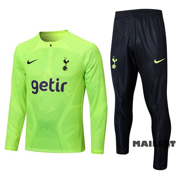 Foot Maillot Pas Cher Ensemble Complet Sudadera Entrainement Tottenham Hotspur 2022 2023 Vert I Noir