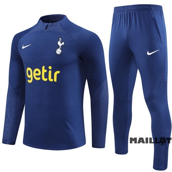 Foot Maillot Pas Cher Ensemble Complet Sudadera Entrainement Tottenham Hotspur 2023 2024 Bleu Marine