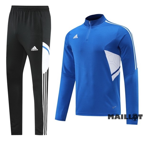 Foot Maillot Pas Cher Ensemble Complet Sudadera Entrainement adidas 2022 2023 Bleu Noir