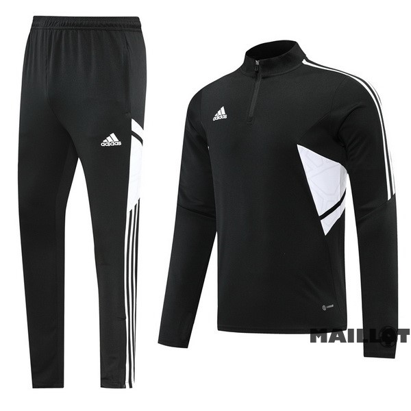 Foot Maillot Pas Cher Ensemble Complet Sudadera Entrainement adidas 2022 2023 Noir Blanc