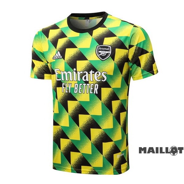 Foot Maillot Pas Cher Entrainement Arsenal 2022 2023 Vert Jaune