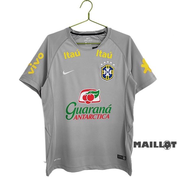 Foot Maillot Pas Cher Entrainement Brésil 2022 Gris