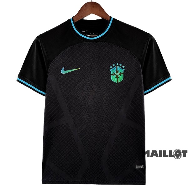 Foot Maillot Pas Cher Entrainement Brésil 2022 Noir