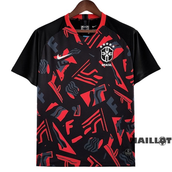 Foot Maillot Pas Cher Entrainement Brésil 2022 Rouge Noir