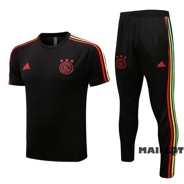 Foot Maillot Pas Cher Entrainement Ensemble Complet Ajax 2022 2023 Noir Rouge