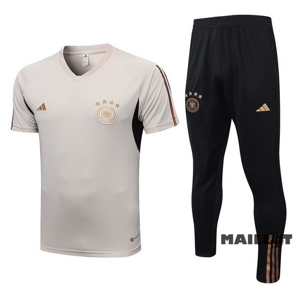 Foot Maillot Pas Cher Entrainement Ensemble Complet Allemagne 2022 Jaune Noir