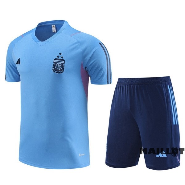 Foot Maillot Pas Cher Entrainement Ensemble Complet Argentine 2023 Bleu