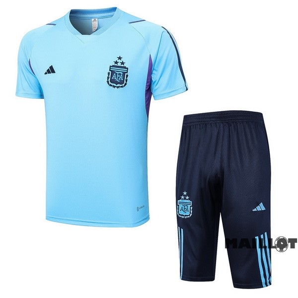 Foot Maillot Pas Cher Entrainement Ensemble Complet Argentine 2023 Bleu Clair