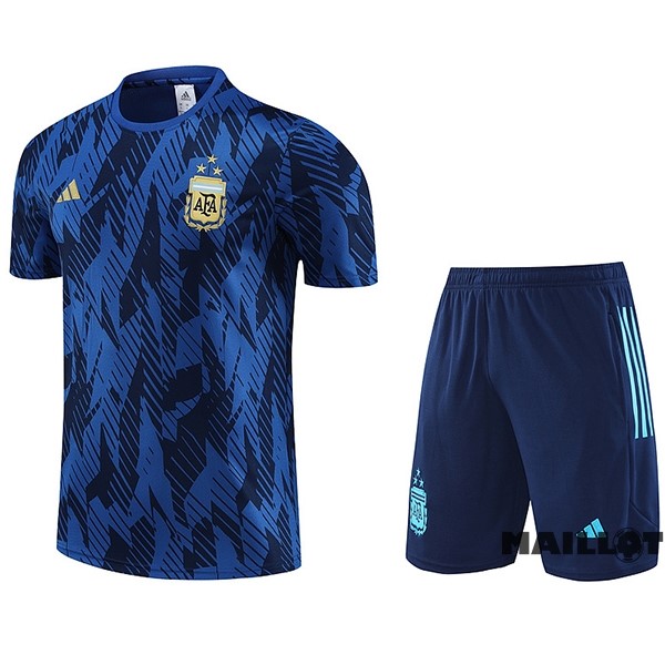 Foot Maillot Pas Cher Entrainement Ensemble Complet Argentine 2023 Bleu Marine