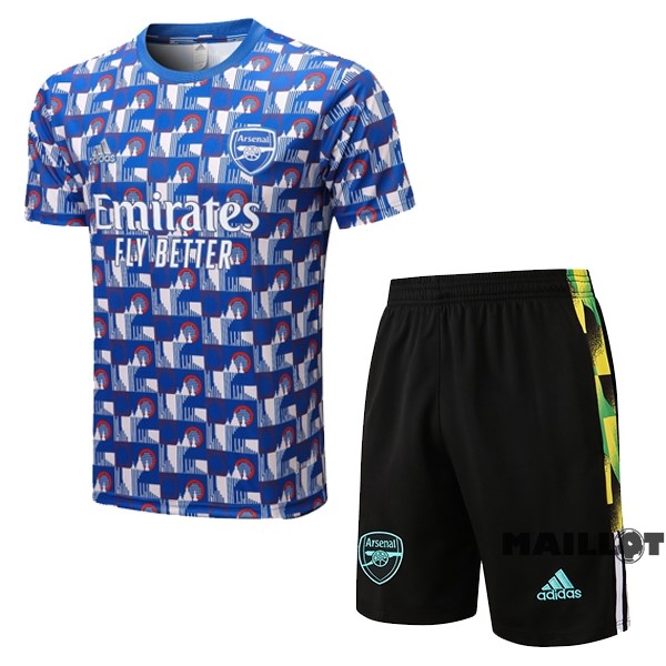 Foot Maillot Pas Cher Entrainement Ensemble Complet Arsenal 2022 2023 Bleu I Noir Vert