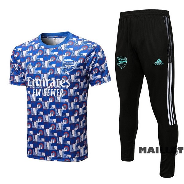 Foot Maillot Pas Cher Entrainement Ensemble Complet Arsenal 2022 2023 Bleu Noir Vert