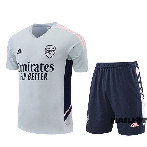 Foot Maillot Pas Cher Entrainement Ensemble Complet Arsenal 2022 2023 Gris I Bleu