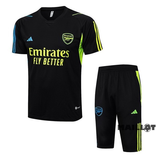 Foot Maillot Pas Cher Entrainement Ensemble Complet Arsenal 2023 2024 Noir I Vert