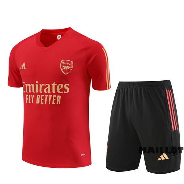 Foot Maillot Pas Cher Entrainement Ensemble Complet Arsenal 2023 2024 Rouge Noir