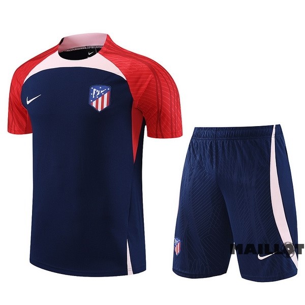 Foot Maillot Pas Cher Entrainement Ensemble Complet Atlético Madrid 2023 2024 Bleu Rouge