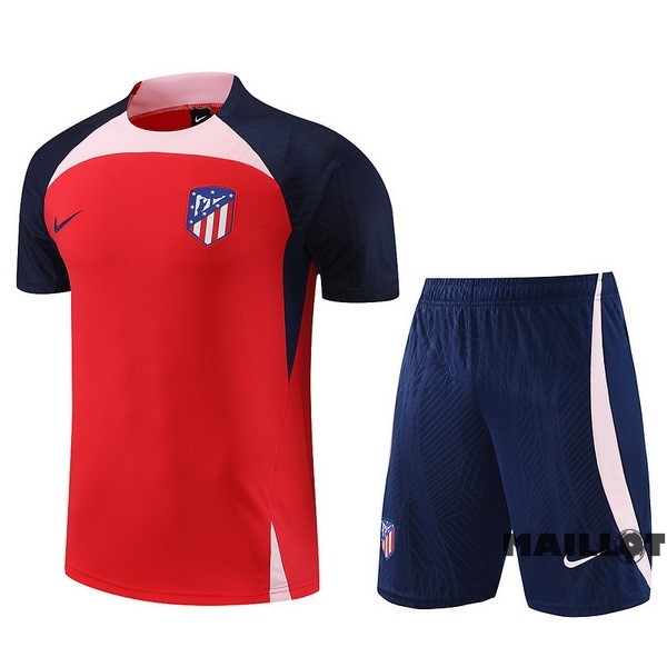 Foot Maillot Pas Cher Entrainement Ensemble Complet Atlético Madrid 2023 2024 Rouge Bleu