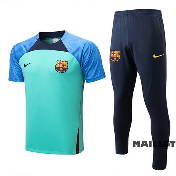 Foot Maillot Pas Cher Entrainement Ensemble Complet Barcelona 2022 2023 Bleu I Vert