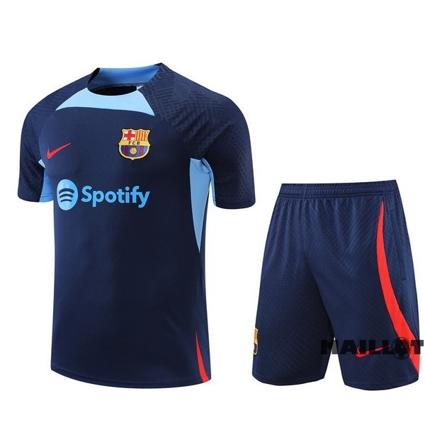 Foot Maillot Pas Cher Entrainement Ensemble Complet Barcelona 2022 2023 Bleu Marine