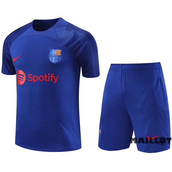 Foot Maillot Pas Cher Entrainement Ensemble Complet Barcelona 2023 2024 Bleu