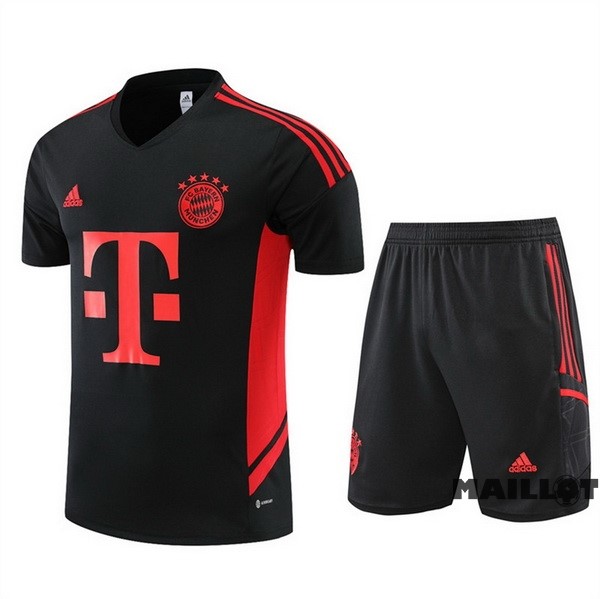 Foot Maillot Pas Cher Entrainement Ensemble Complet Bayern Múnich 2022 2023 Noir II Rouge