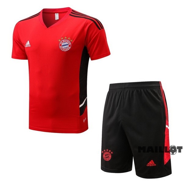 Foot Maillot Pas Cher Entrainement Ensemble Complet Bayern Múnich 2022 2023 Rouge II Noir