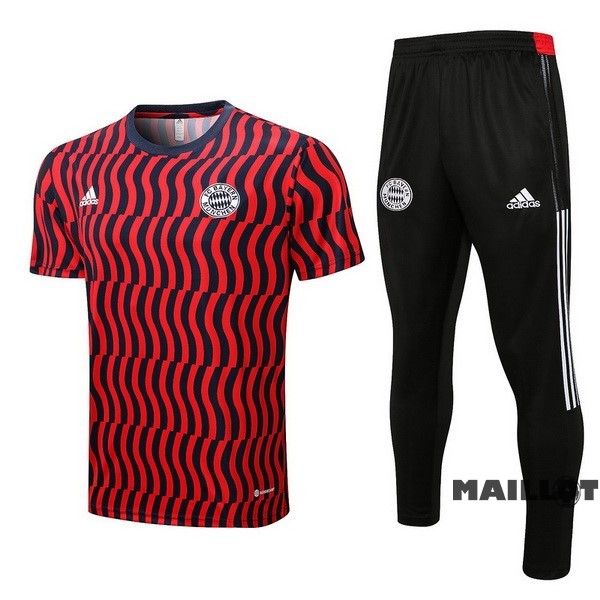 Foot Maillot Pas Cher Entrainement Ensemble Complet Bayern Múnich 2022 2023 Rouge Noir Blanc