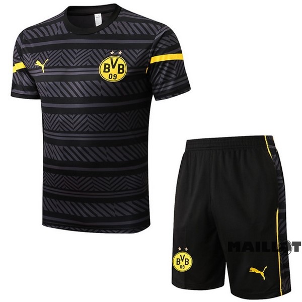 Foot Maillot Pas Cher Entrainement Ensemble Complet Borussia Dortmund 2022 2023 Gris I Jaune