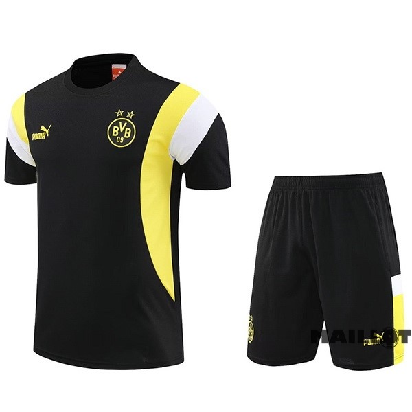 Foot Maillot Pas Cher Entrainement Ensemble Complet Borussia Dortmund 2023 2024 Noir Jaune