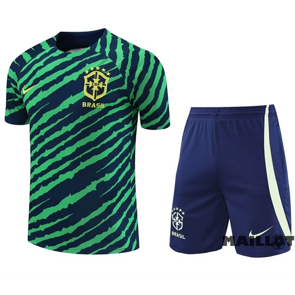 Foot Maillot Pas Cher Entrainement Ensemble Complet Brésil 2022 Vert