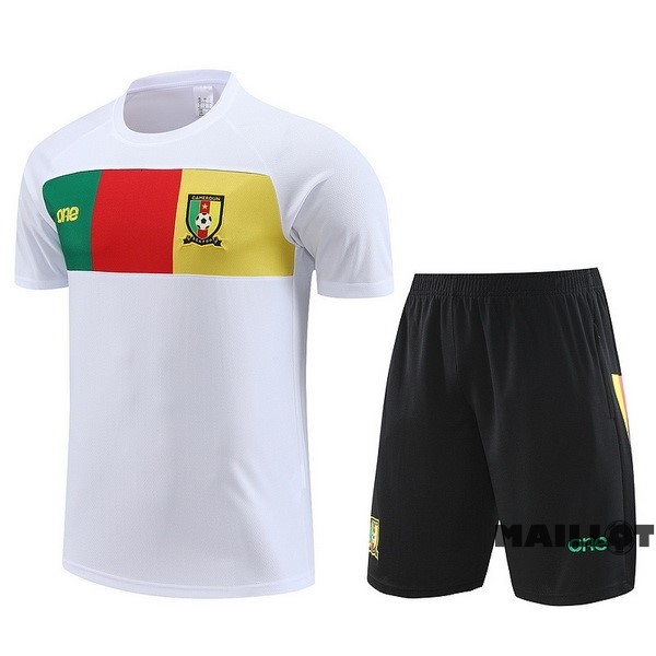 Foot Maillot Pas Cher Entrainement Ensemble Complet Cameroun 2023 Blanc Noir