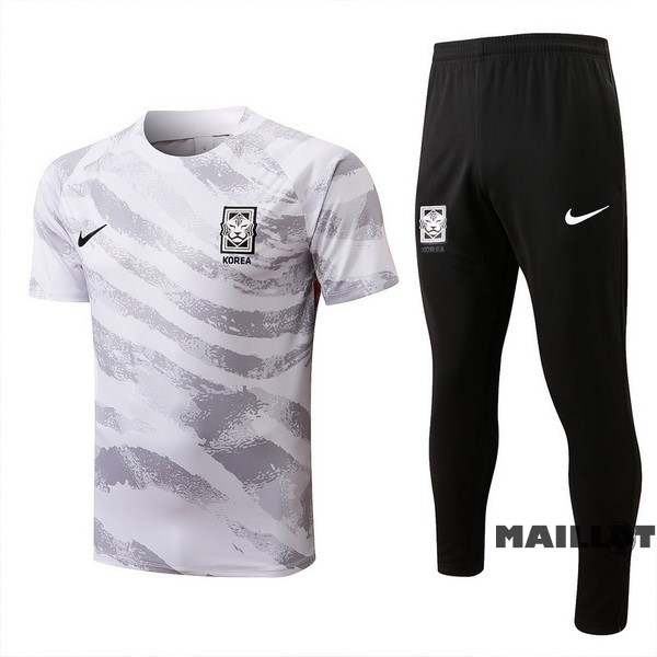 Foot Maillot Pas Cher Entrainement Ensemble Complet Corée 2022 Blanc