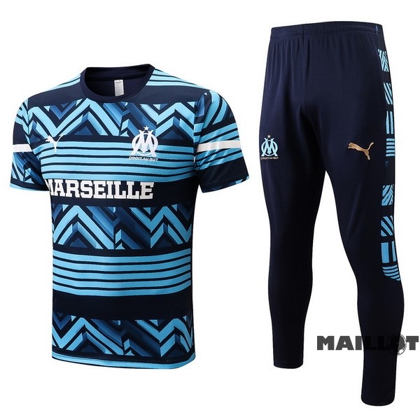 Foot Maillot Pas Cher Entrainement Ensemble Complet Enfant Marsella 2022 2023 I Bleu