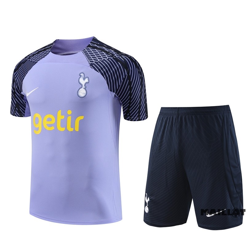 Foot Maillot Pas Cher Entrainement Ensemble Complet Enfant Tottenham Hotspur 2023 2024 Purpura Bleu