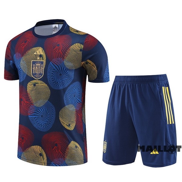 Foot Maillot Pas Cher Entrainement Ensemble Complet Espagne 2022 Bleu