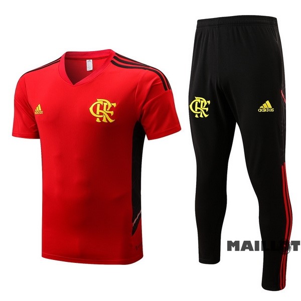 Foot Maillot Pas Cher Entrainement Ensemble Complet Flamengo 2022 2023 Rouge Noir