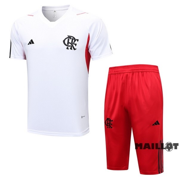 Foot Maillot Pas Cher Entrainement Ensemble Complet Flamengo 2023 2024 Rouge Blanc