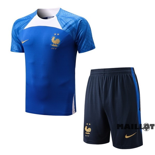 Foot Maillot Pas Cher Entrainement Ensemble Complet France 2022 Bleu I Blanc