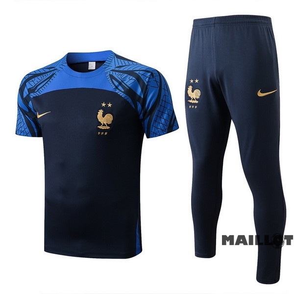 Foot Maillot Pas Cher Entrainement Ensemble Complet France 2022 Bleu I Marine