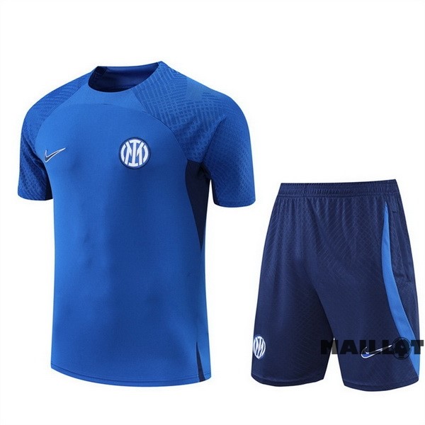 Foot Maillot Pas Cher Entrainement Ensemble Complet Inter Milán 2022 2023 Bleu