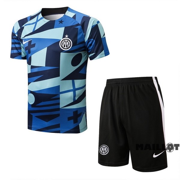 Foot Maillot Pas Cher Entrainement Ensemble Complet Inter Milán 2022 2023 Bleu Vert Noir