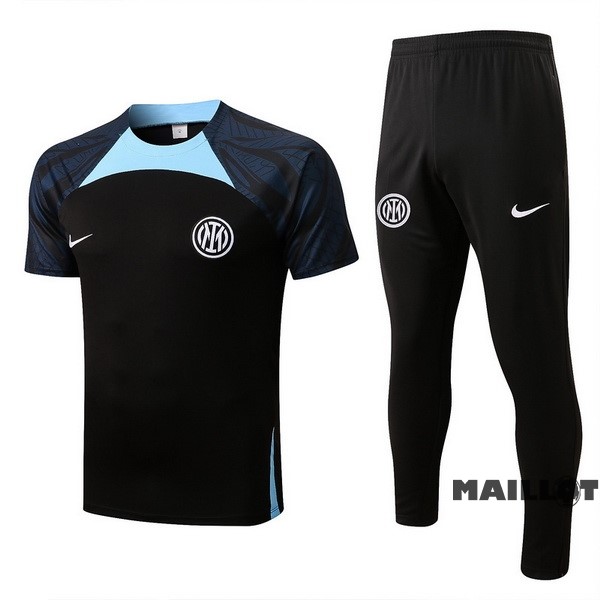 Foot Maillot Pas Cher Entrainement Ensemble Complet Inter Milán 2022 2023 Noir Bleu