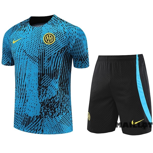 Foot Maillot Pas Cher Entrainement Ensemble Complet Inter Milán 2023 2024 Bleu III Noir