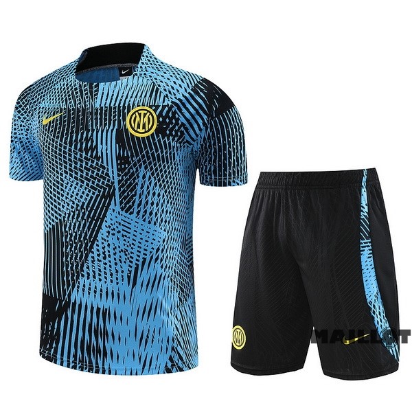 Foot Maillot Pas Cher Entrainement Ensemble Complet Inter Milán 2023 2024 Bleu II Noir