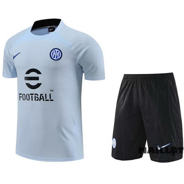 Foot Maillot Pas Cher Entrainement Ensemble Complet Inter Milán 2023 2024 Gris Noir