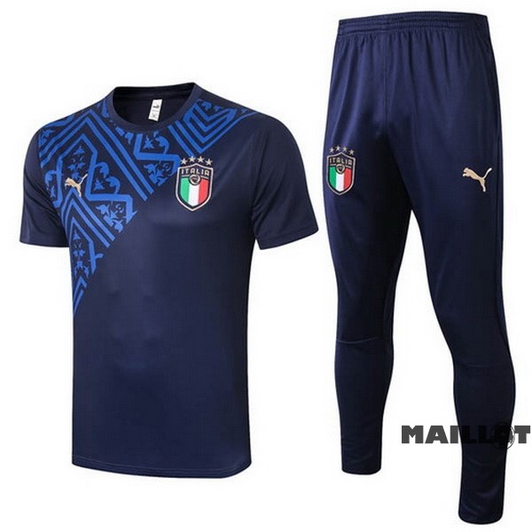 Foot Maillot Pas Cher Entrainement Ensemble Complet Italie 2020 Bleu