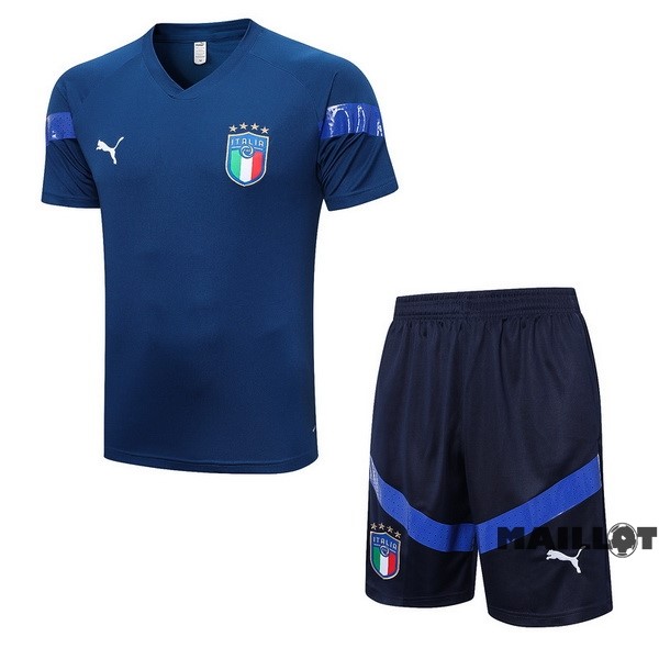 Foot Maillot Pas Cher Entrainement Ensemble Complet Italie 2022 Bleu I Marine