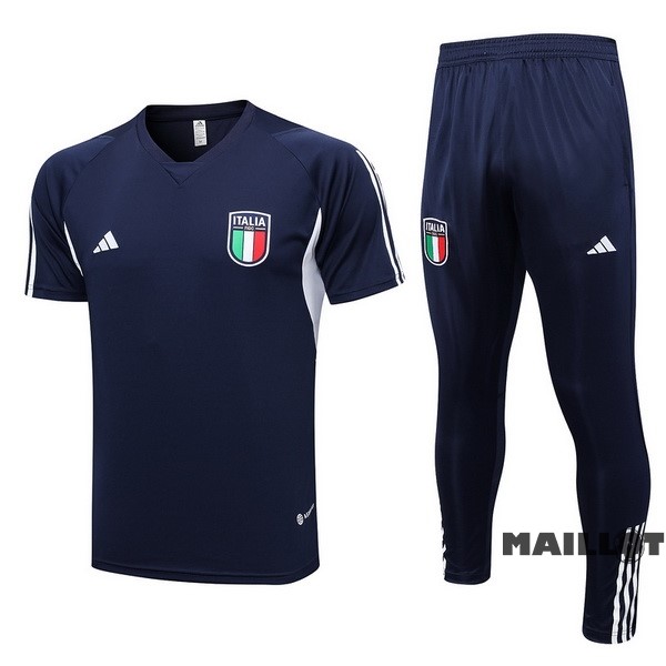 Foot Maillot Pas Cher Entrainement Ensemble Complet Italie 2023 Bleu I Marine